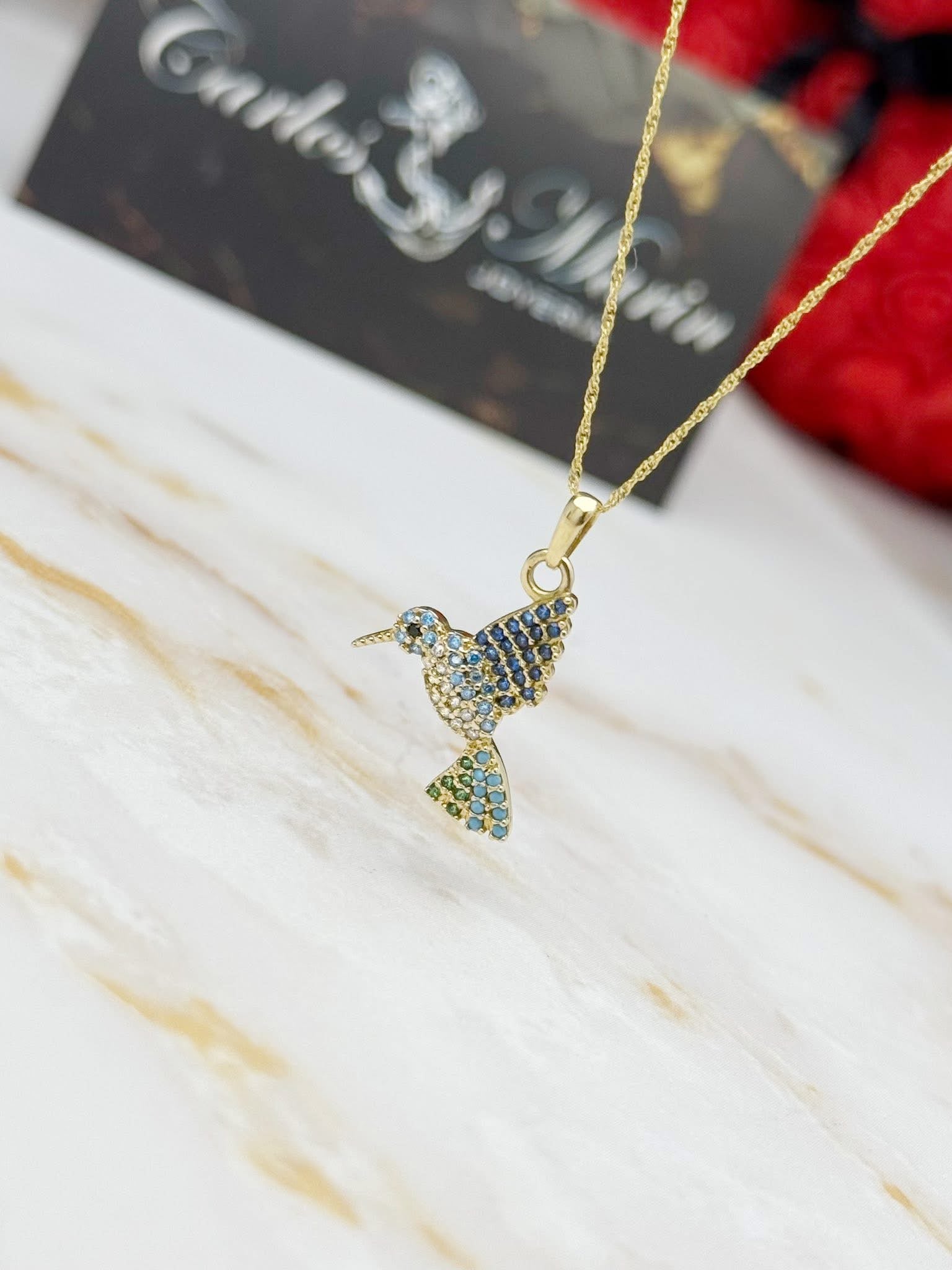 Dije Colibrí oro 18k