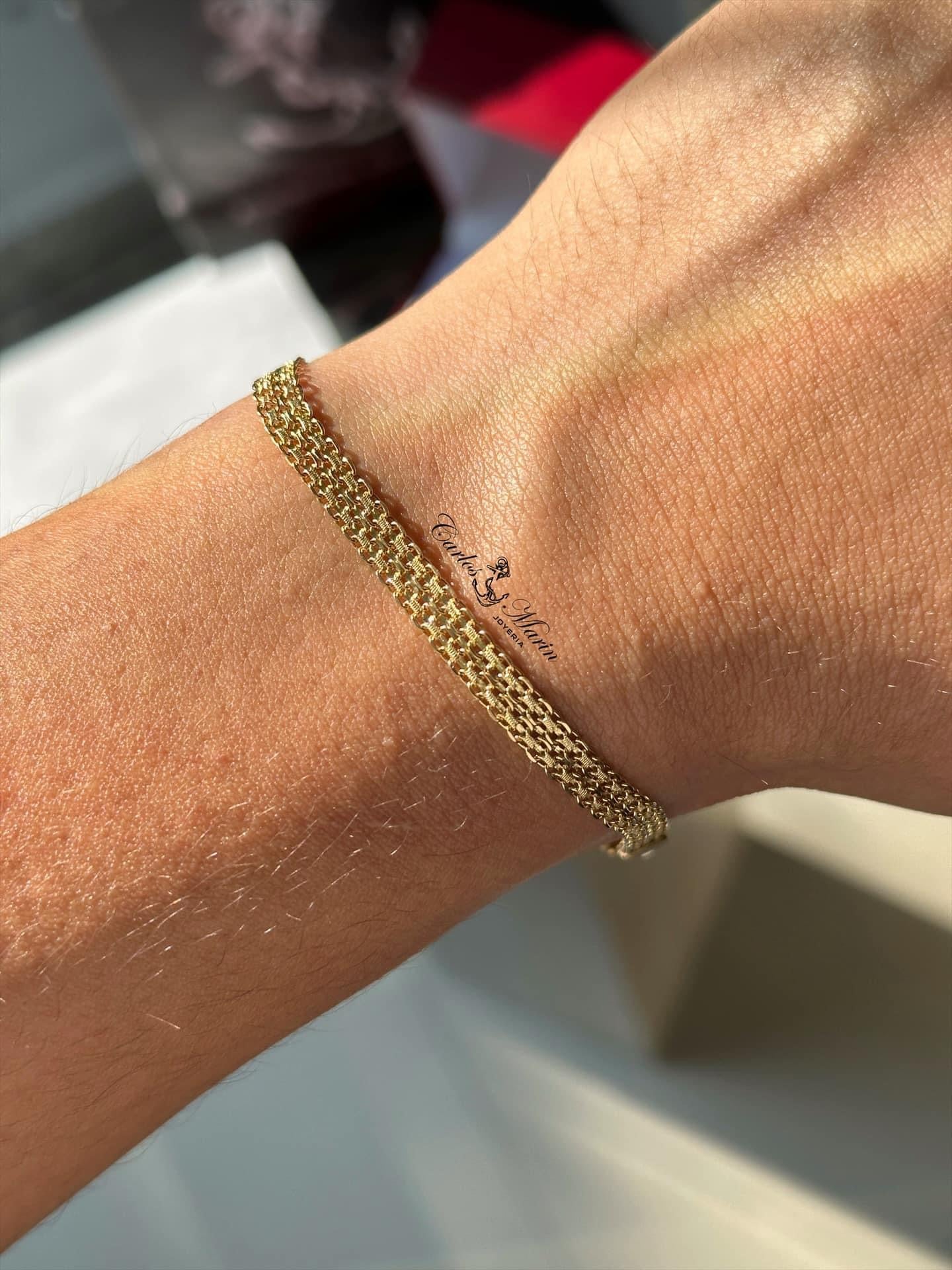 Pulsera Bismark oro 18k