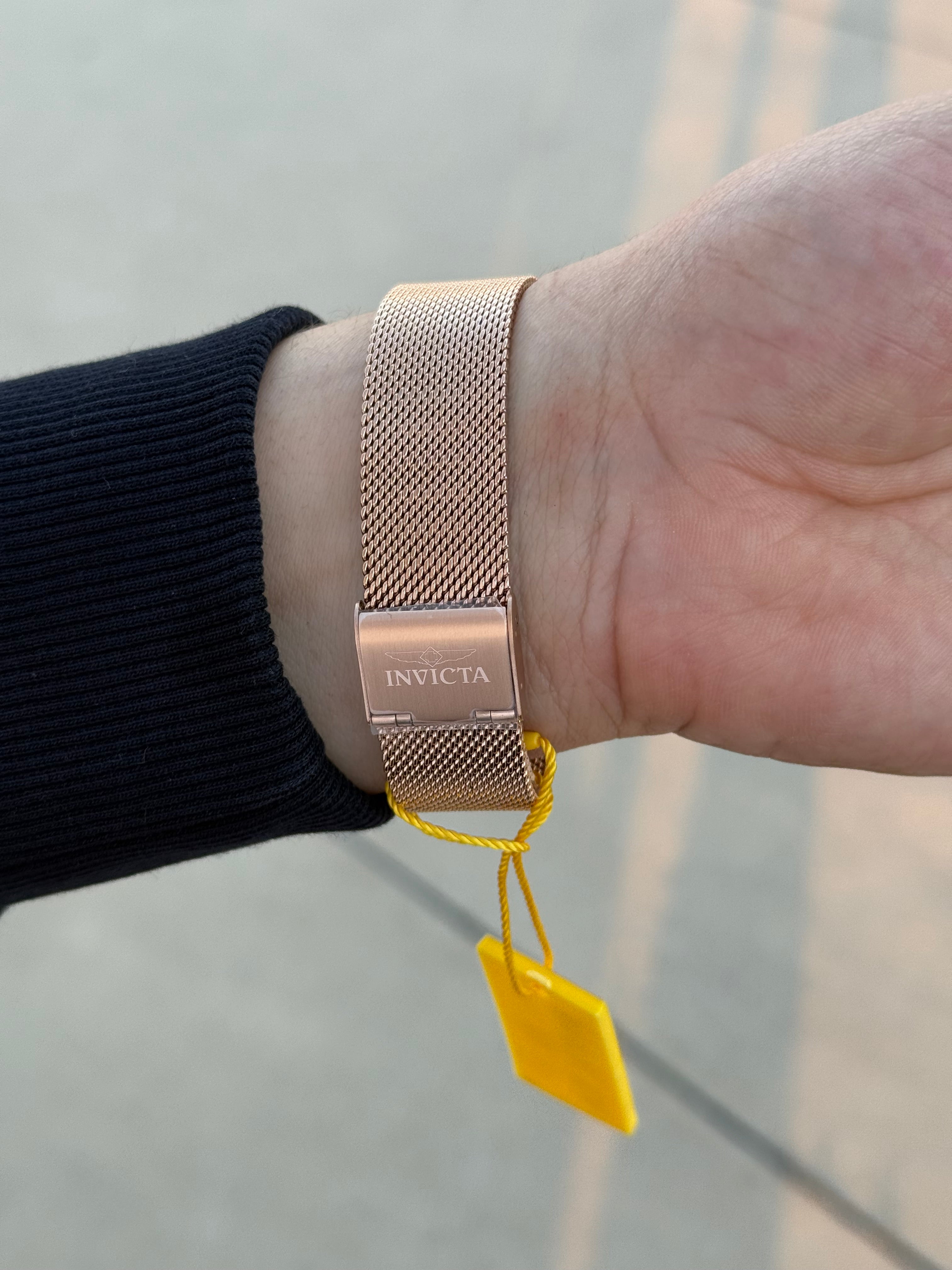 Invicta oro rosado malla