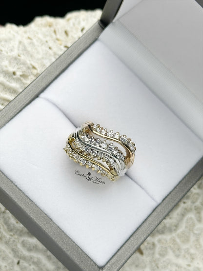 Anillo 3 oros diseño Especial 18k