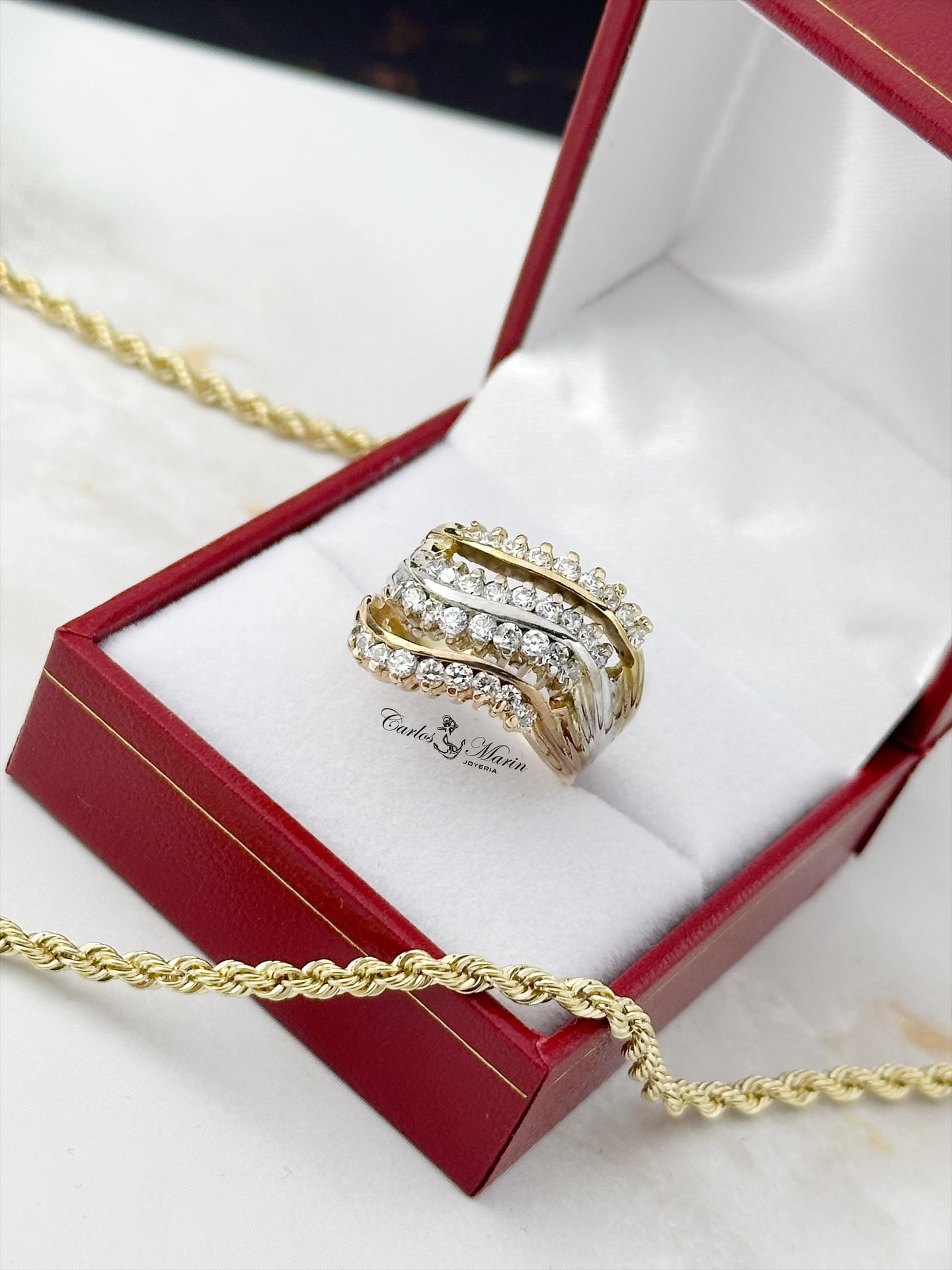 Anillo 3 oros diseño Especial 18k