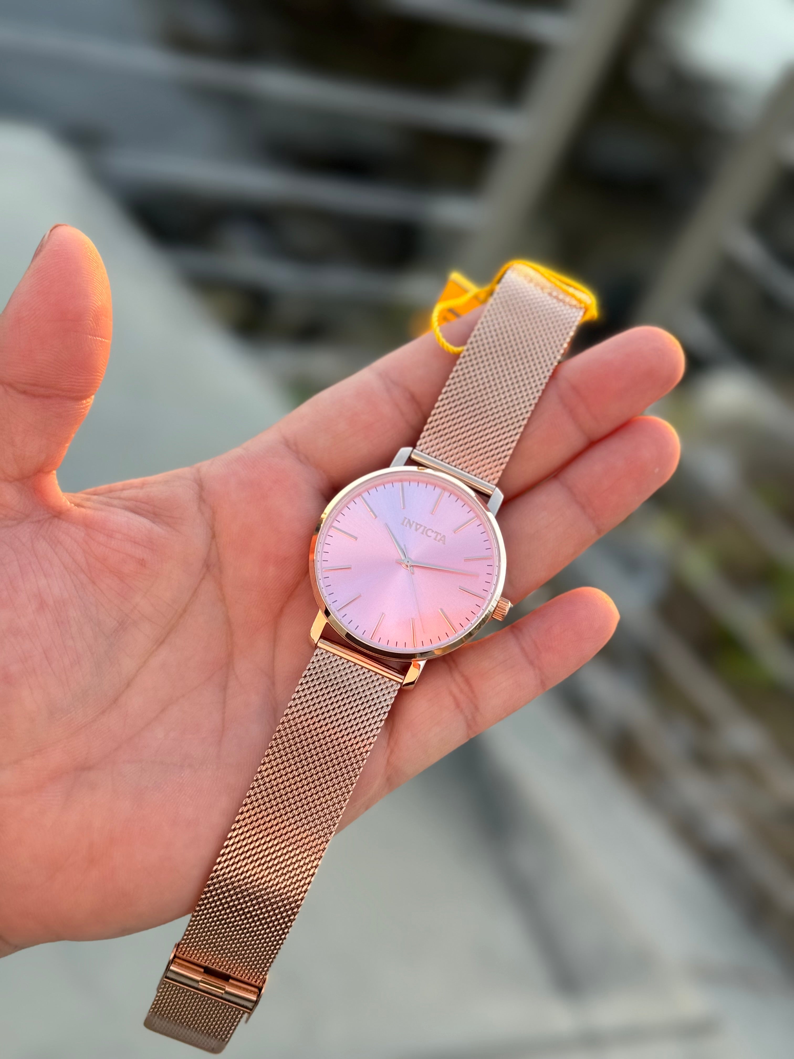Invicta oro rosado malla