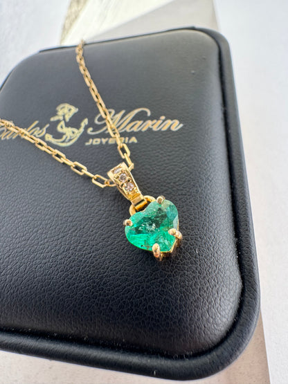 Dije de corazón oro 18k con diamantes